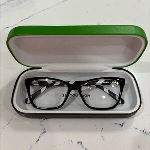 Kate Spade Stylish Black Reading Glasses with Case